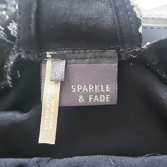 Sparkle & Fade Women's Black/Silver Sparkly Midi Dress. Size S - Picture 3 of 5